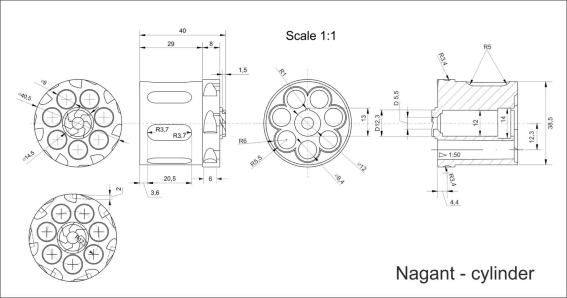 Чертеж револьвера. Барабан револьвера Наган чертеж. Барабан Нагана чертёж. Барабан револьвера чертеж. Чертеж барабана Нагана с размерами.