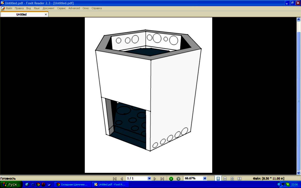 Щепочница чертеж dxf