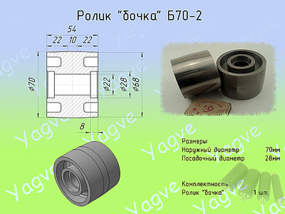 Ролик бочка для гриндера чертеж