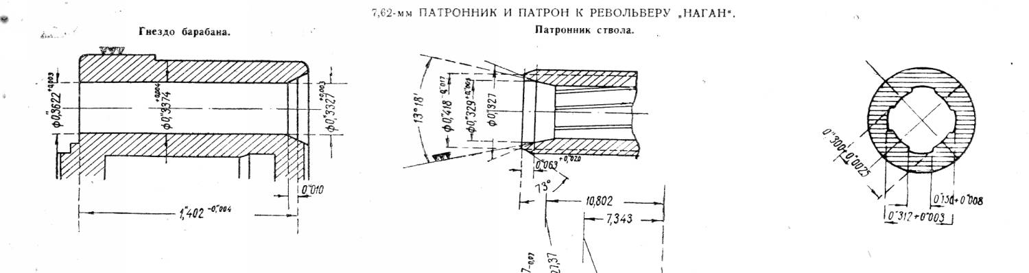 Толщина ствола. Ствол револьвера Наган чертеж. Чертеж патронника Нагана. Чертеж ствола 7.62 ТТ. Патрон Нагана 7.62 мм чертеж.