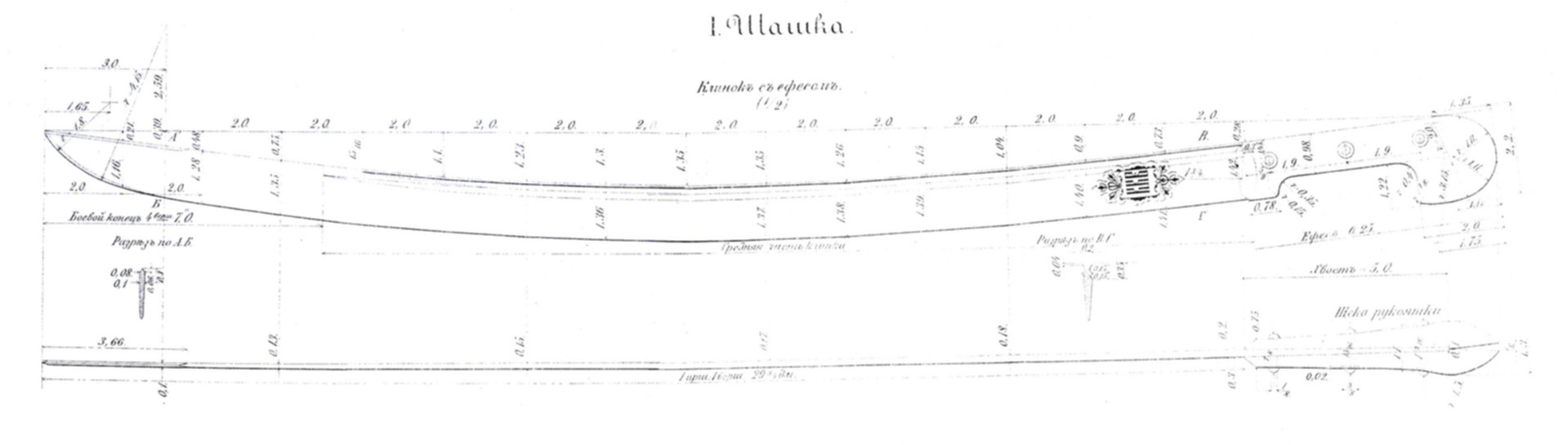 Рукоять кавказского кинжала чертежи