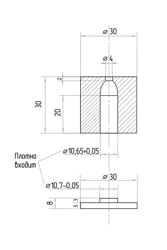 Чертеж матрицы пули 4 5 BENDER_RADRIGES : Муфлон-410. Мосинка в 410 калибре от Молота : Ружье