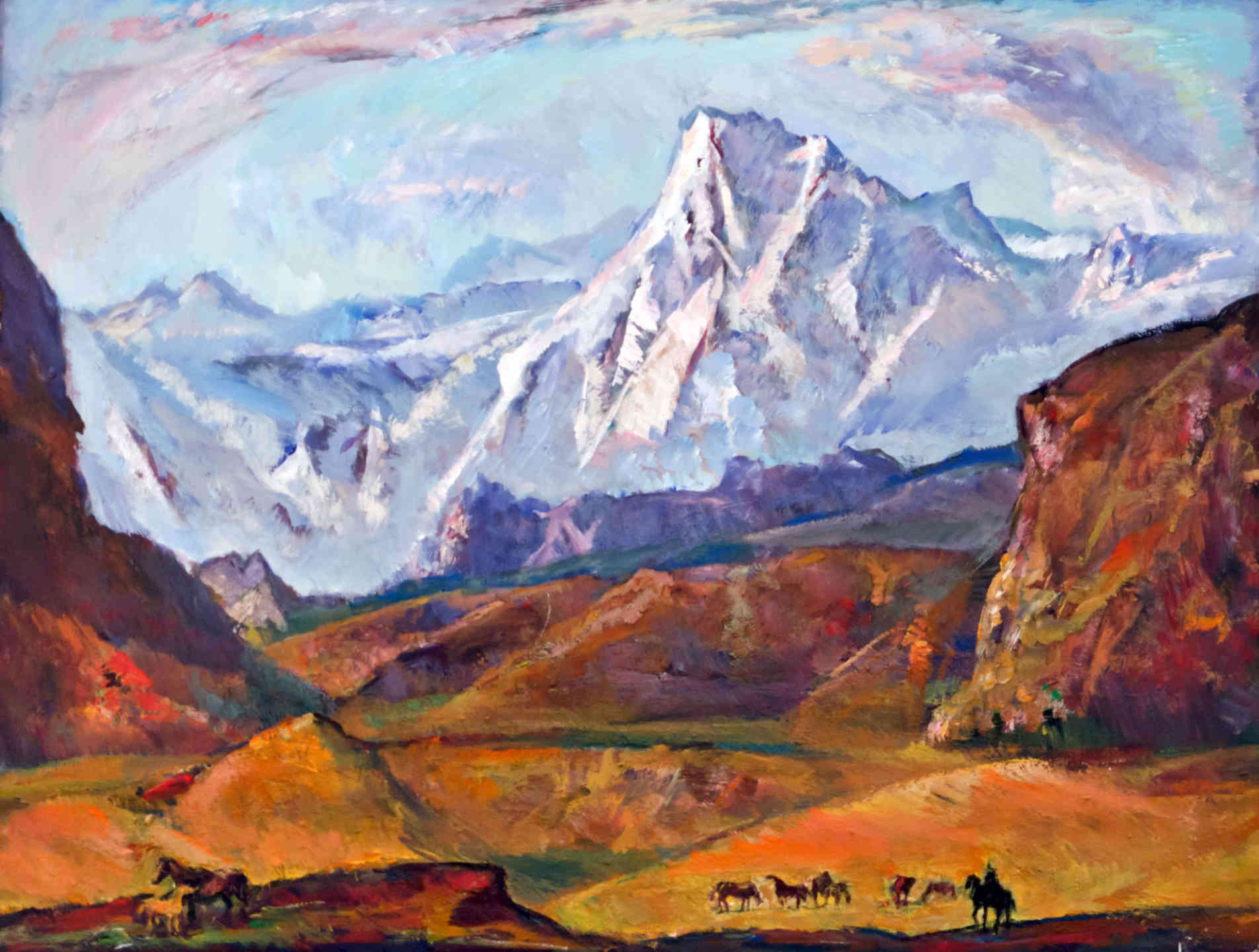 Картина горы Кавказа 1879