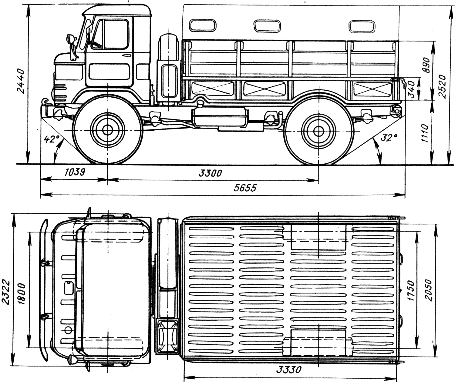 Газ 3308 садко чертеж