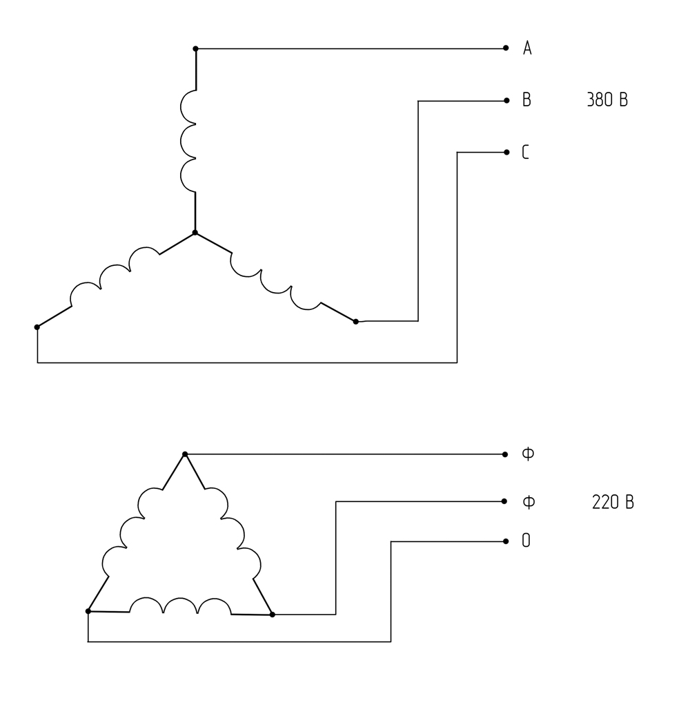Как с 380 сделать 220 схема подключения nKostyan : Господа электрики, подскажи по связке мотор 3фазы+конденсат