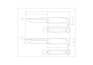 Нож финка чертеж