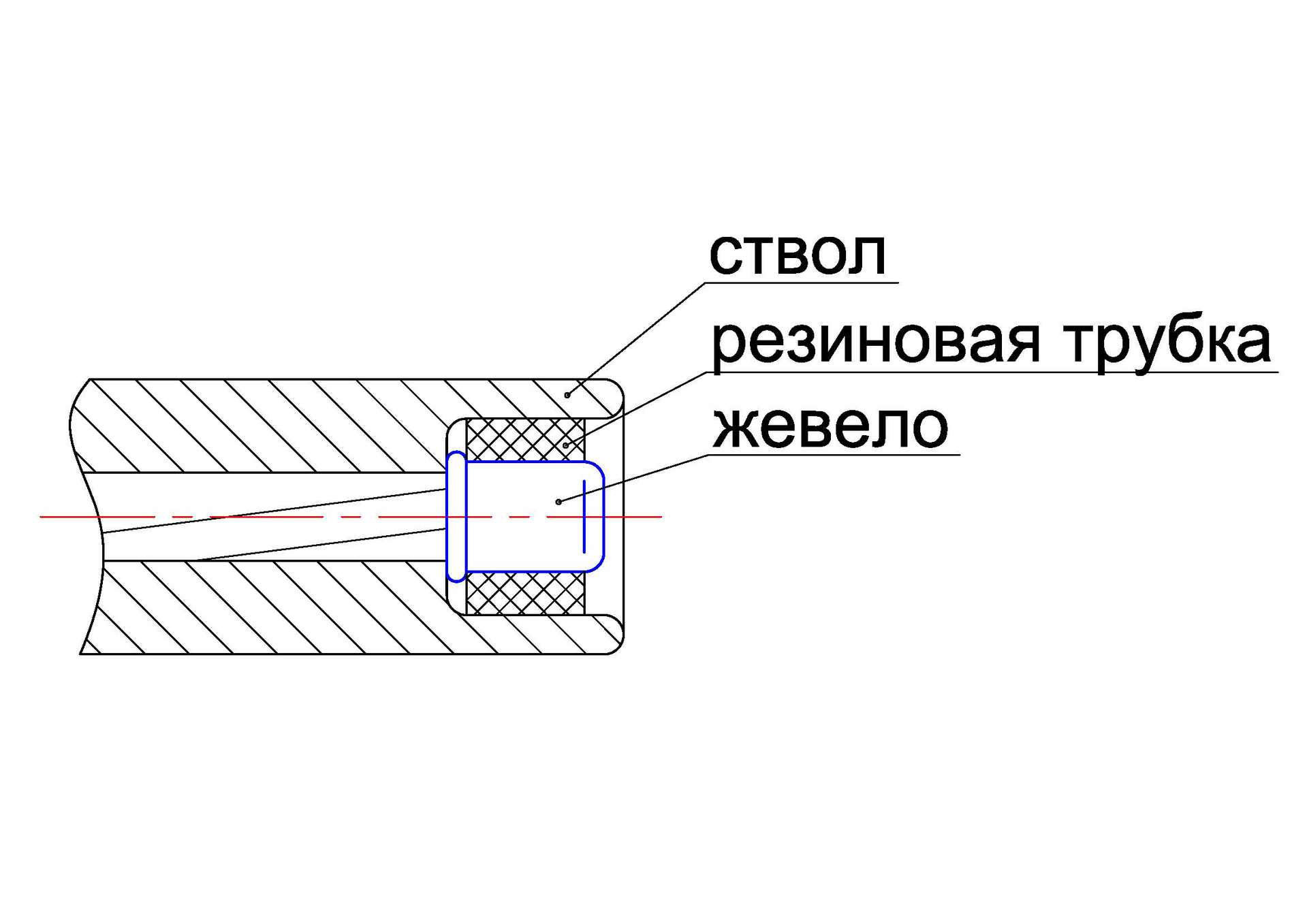 Переделка пневматики под жевело чертеж