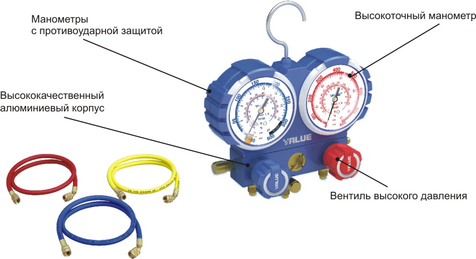 Схема подключения манометрической станции к кондиционеру