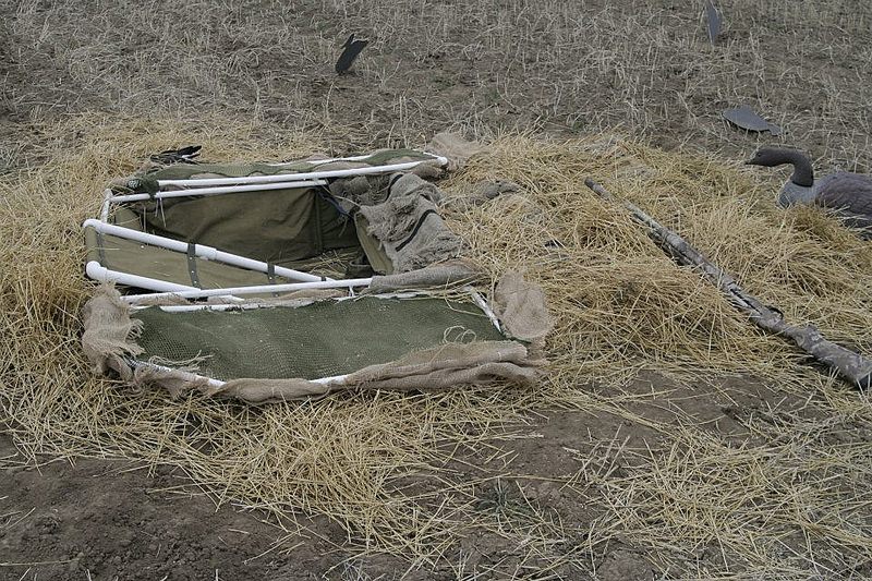 Скрадок из раскладушки на гуся своими руками