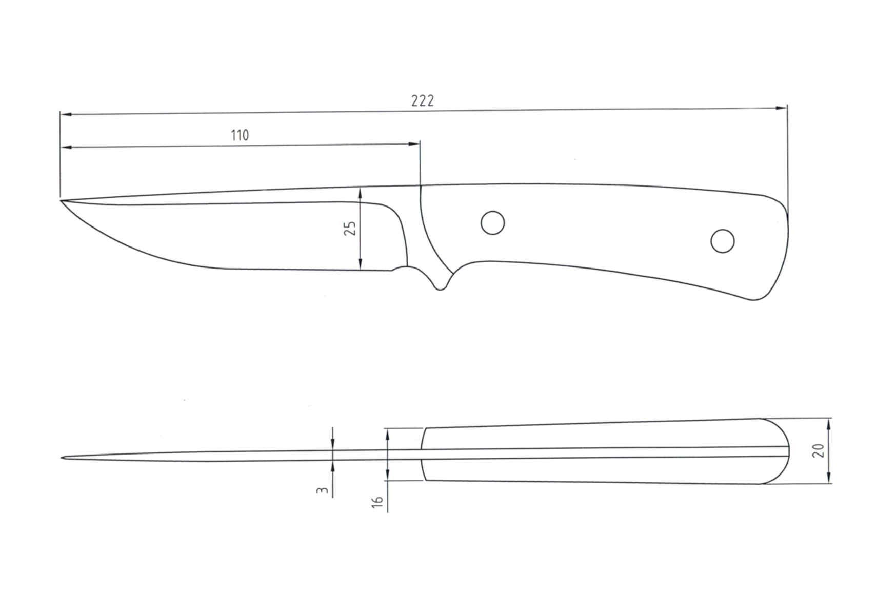 Рукояти для ножей чертежи