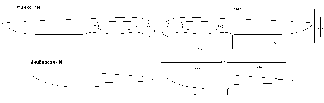 Нож финка чертежи и размеры