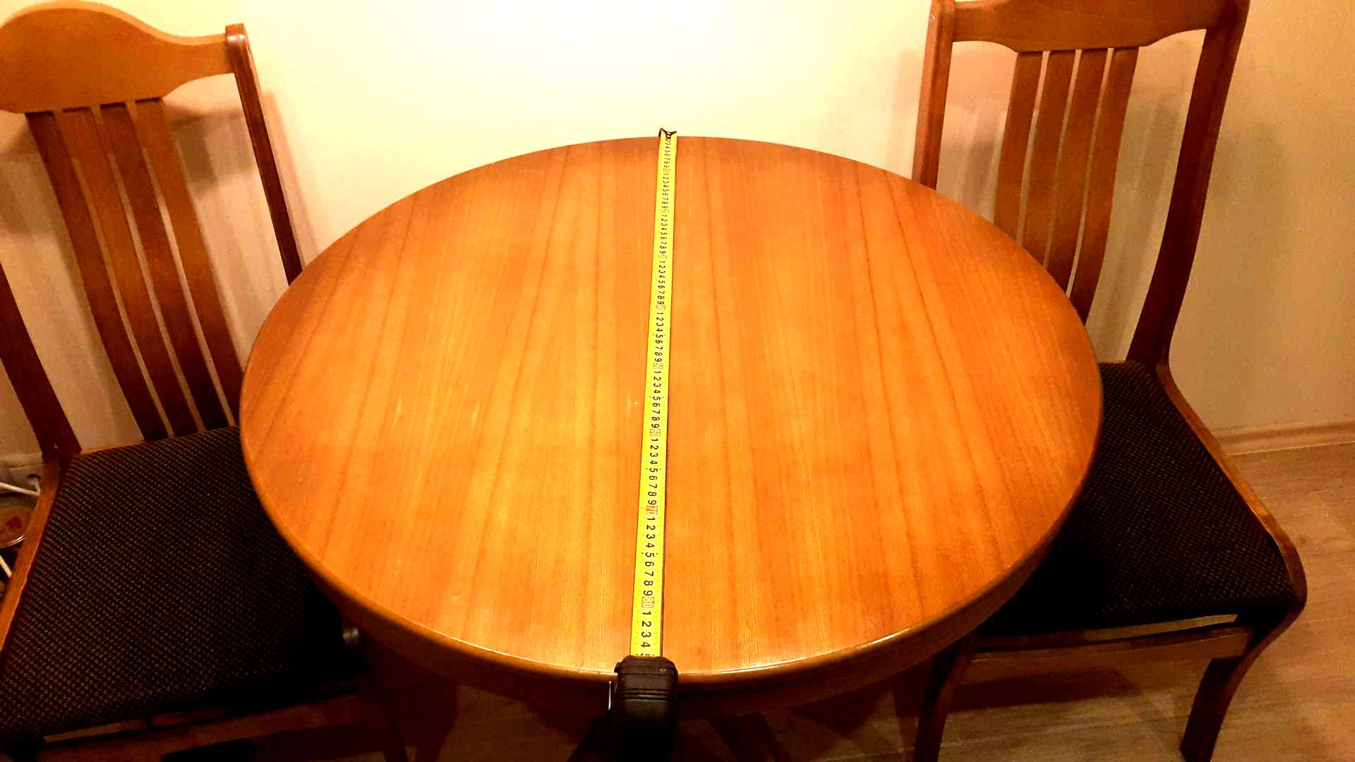 круглый стол на кухню размеры со стульями