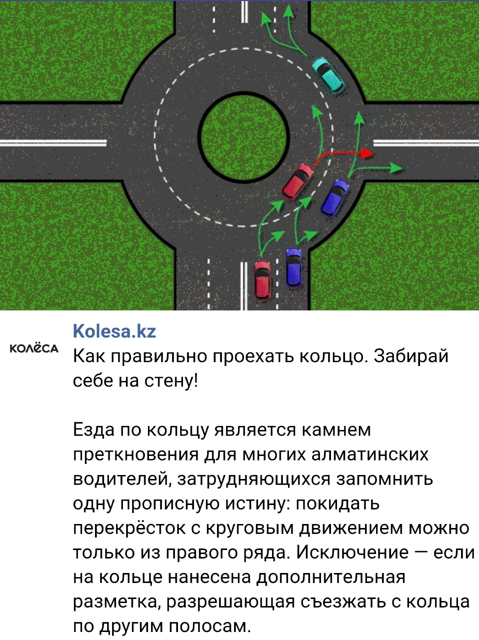 Съезды на круговом движении схема