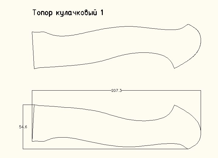 Красивые формы топорище чертеж