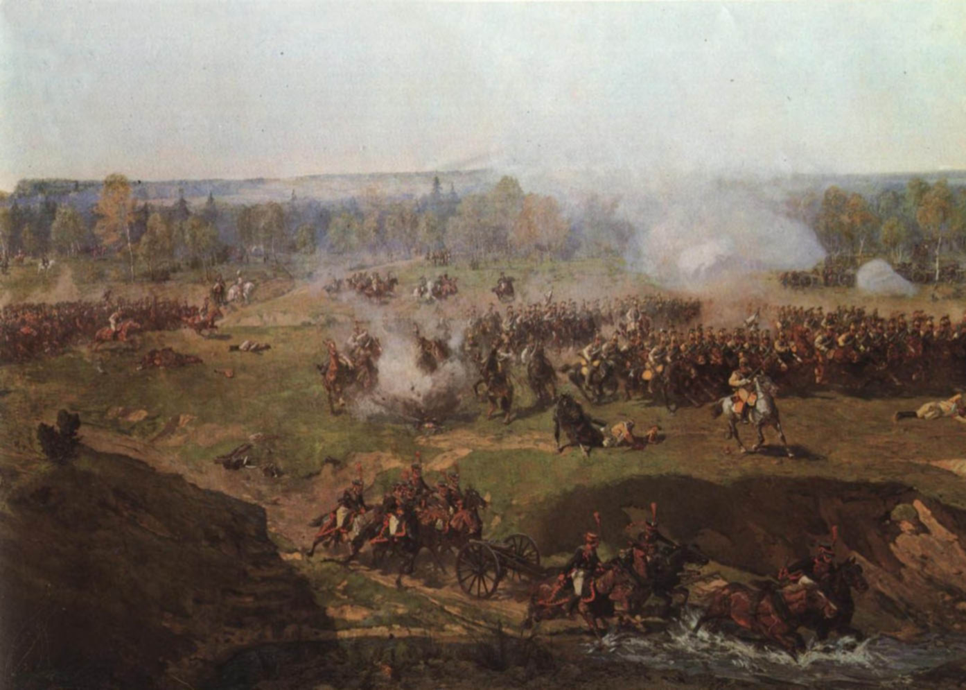 Битва фонков. Панорама Франца Рубо Бородинская битва.