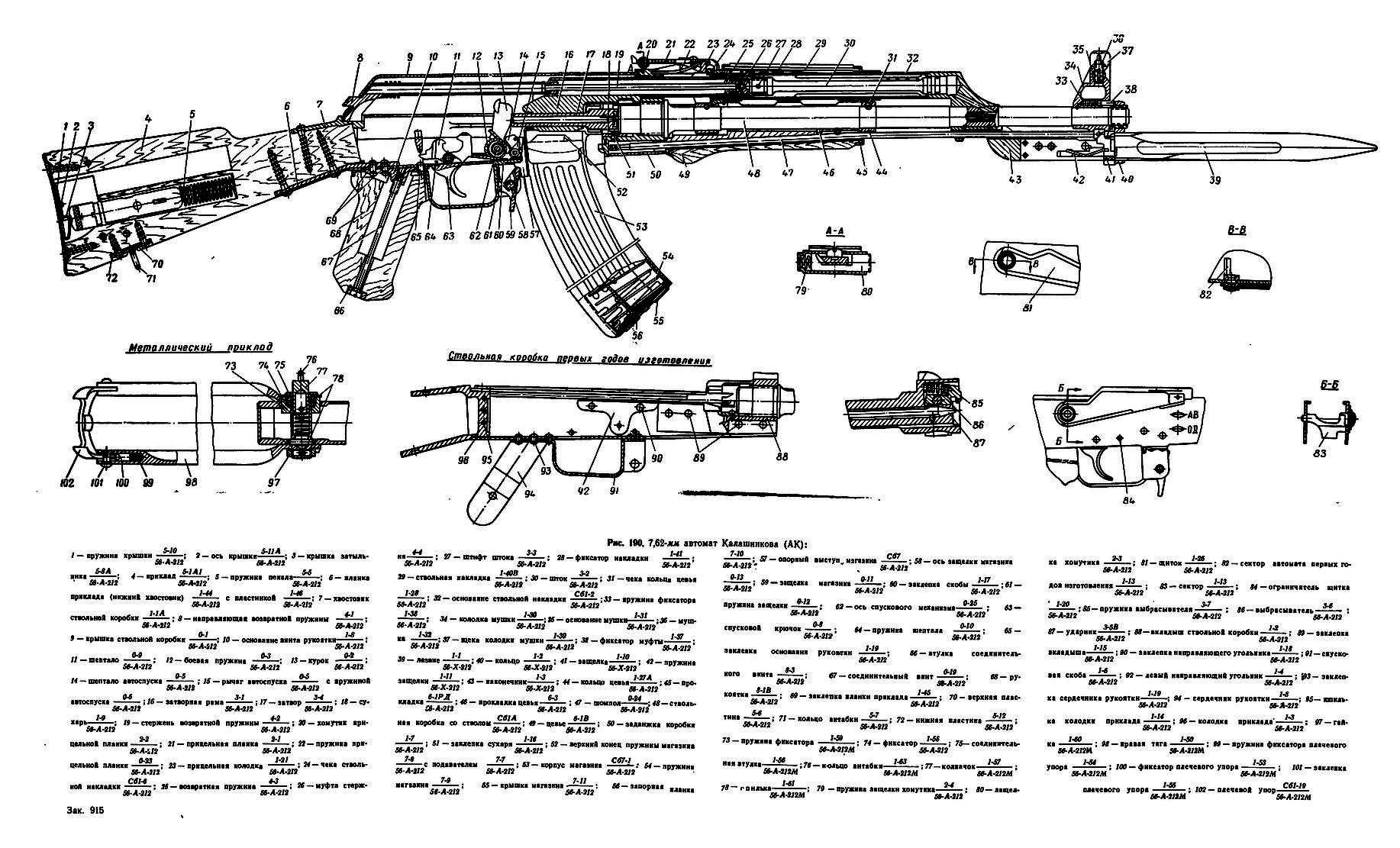 Схема разбора автомата калашникова ак 47