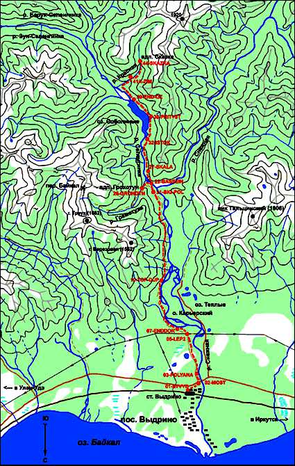 Байкал выдрино карта