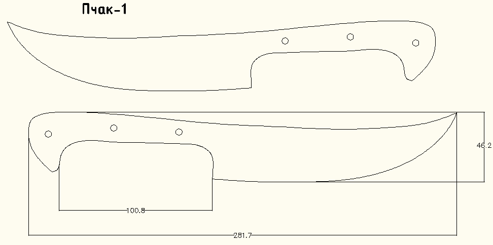 Нож пчак размеры и чертежи