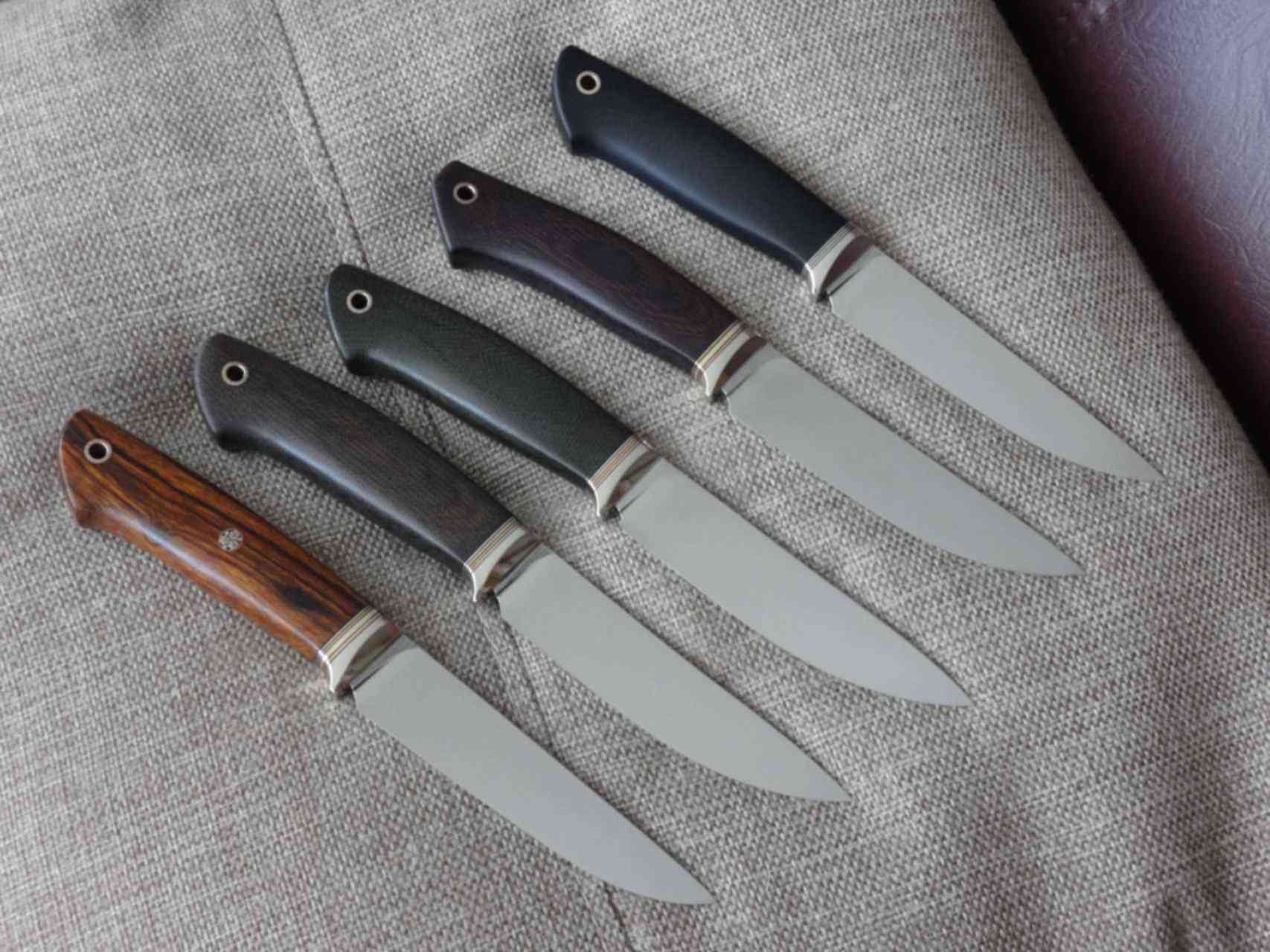 Ножи СРМ 121 Rex. Семь ножей. 7 Ножик. Микарта. 7 ножевых