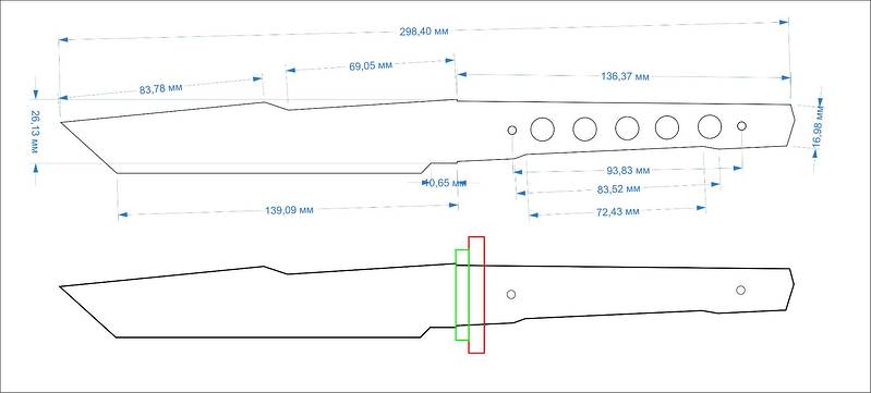 Нож танто своими руками чертежи