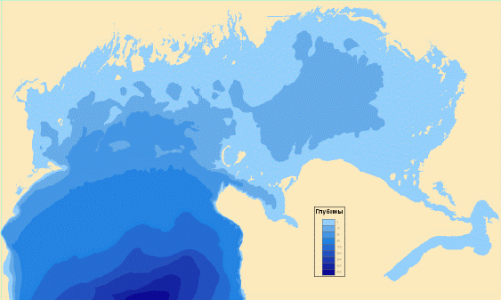 Карта глубин каспийского моря