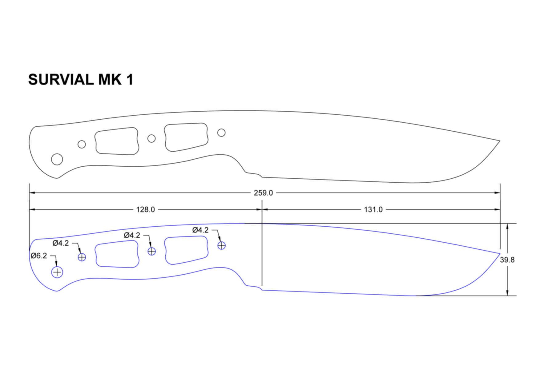 Чертеж мачете dxf