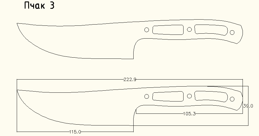 Нож пчак размеры и чертежи
