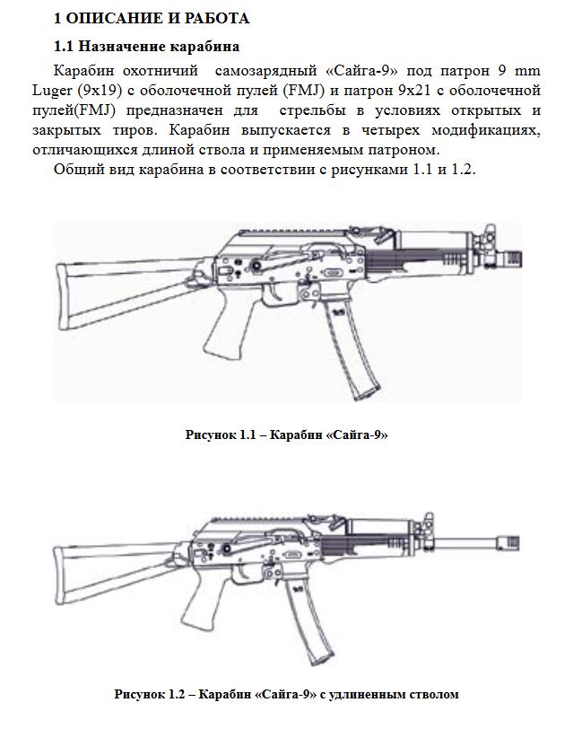 Сайга 9 схема