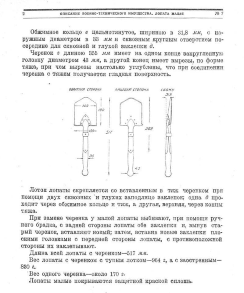 Саперная лопатка своими руками чертежи и размеры