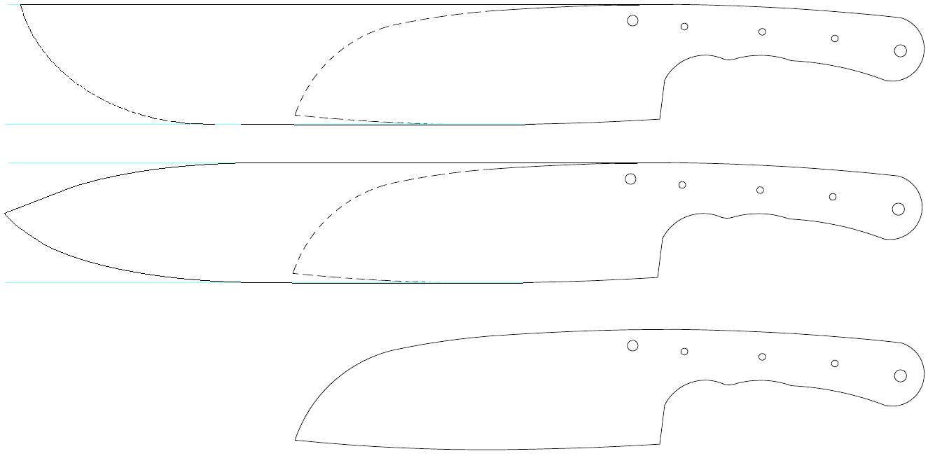 Японский шеф нож чертеж
