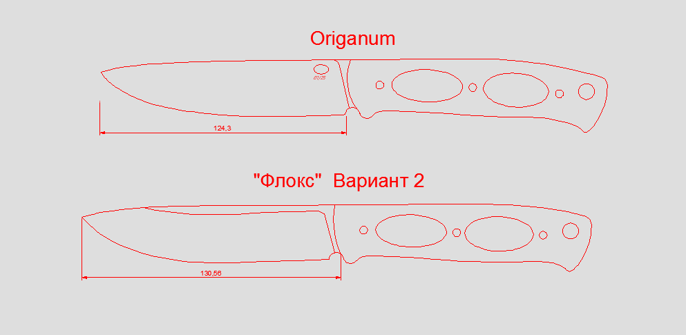 Нож бушкрафт чертеж