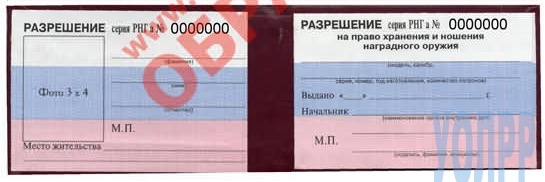 Как выглядит разрешение на оружие в россии