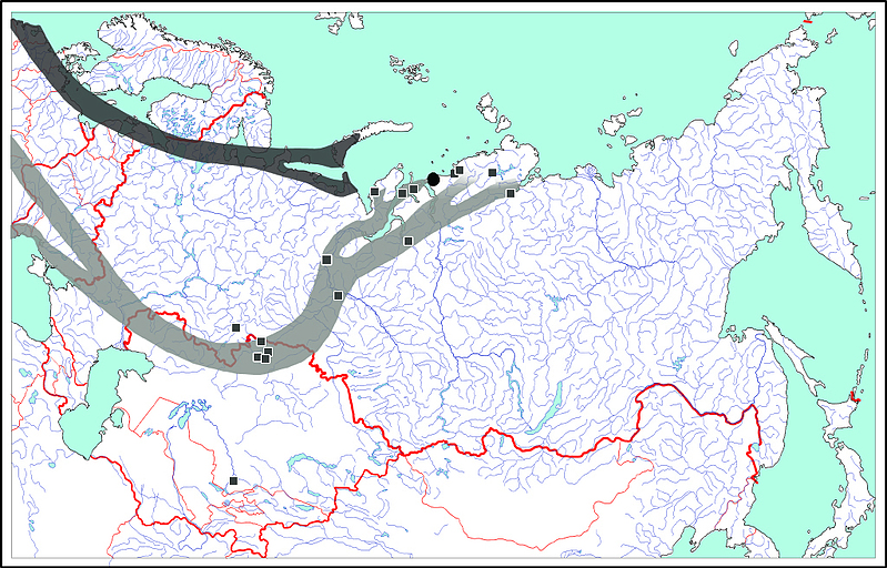 Карта гнездования гусей