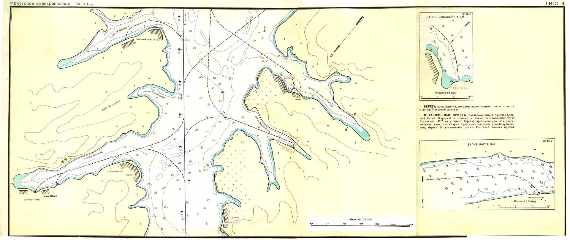 Карта братского моря