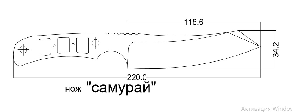Нож танто чертеж с размерами