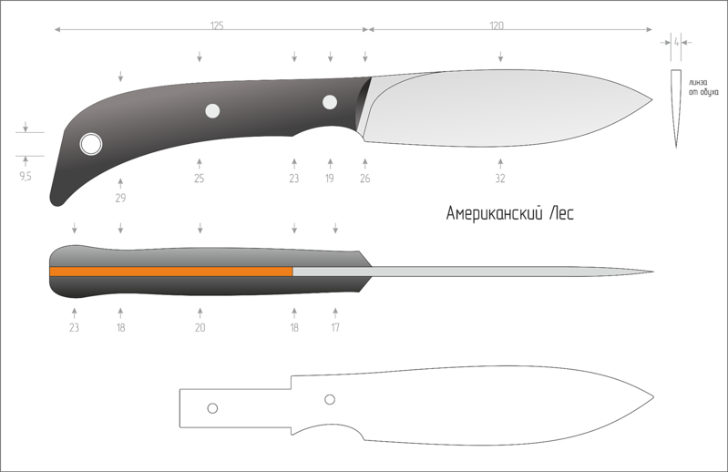 Швейцарский нож чертеж