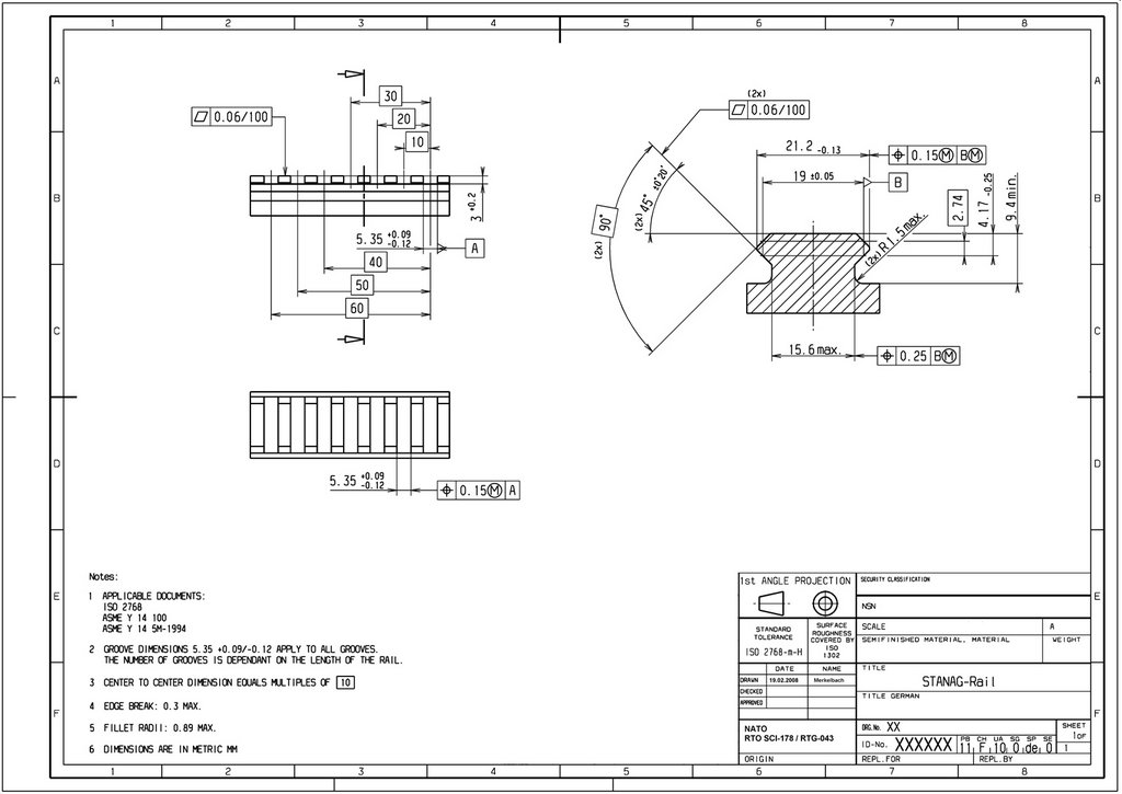 Планка weaver чертеж