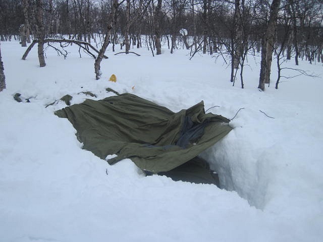 Ночевка в лесу зимой