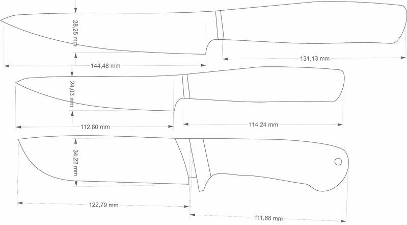 Нож шкурник чертежи с размерами