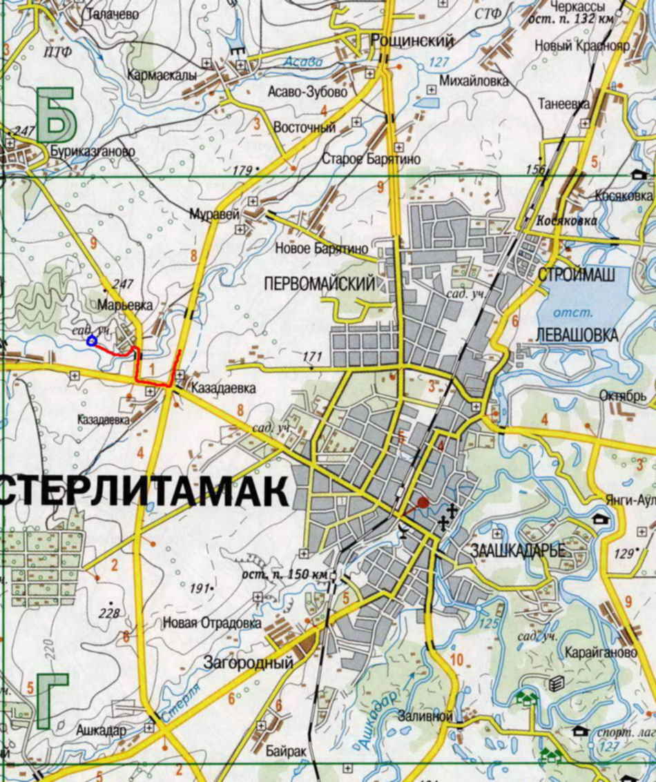 Стерлитамак на карте. Карта Стерлитамакского района. Карта Стерлитамакского района с деревнями. Старое Барятино Стерлитамакский район. Асаво Зубово.