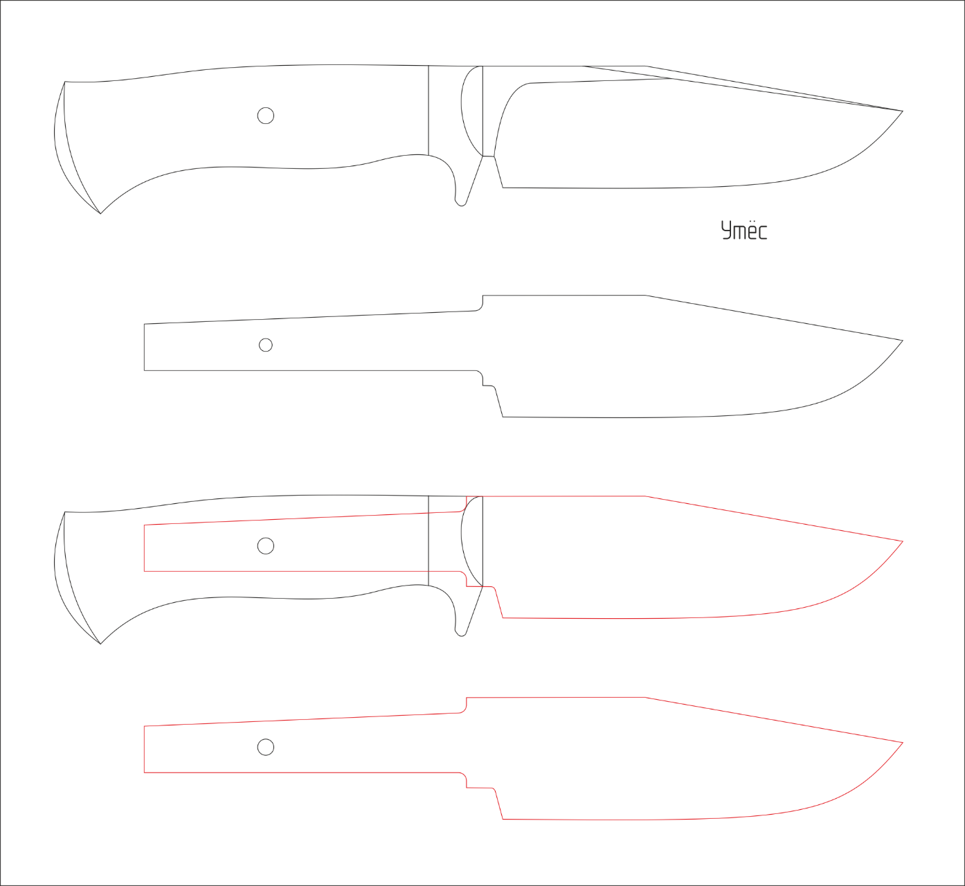 Рукоятки для ножей из дерева эскизы и чертежи фото