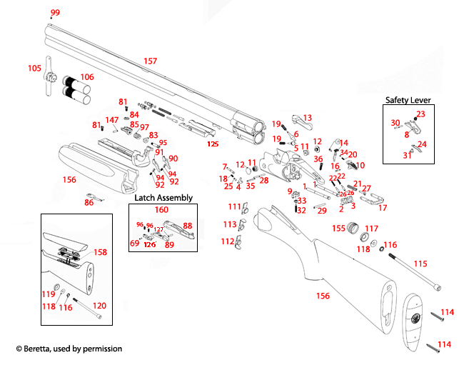 Взрывной чертеж beretta