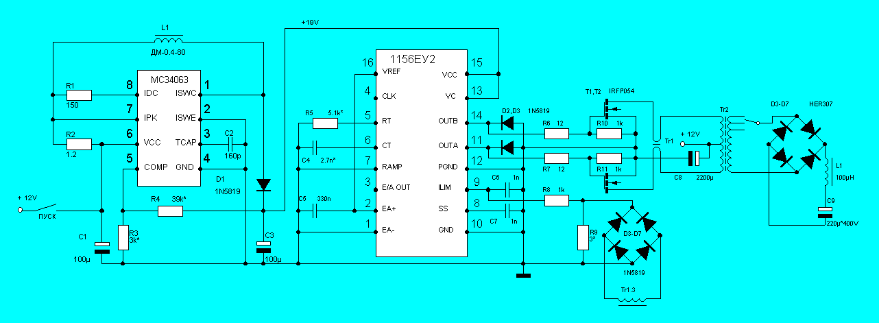 Tsc3825b схема включения