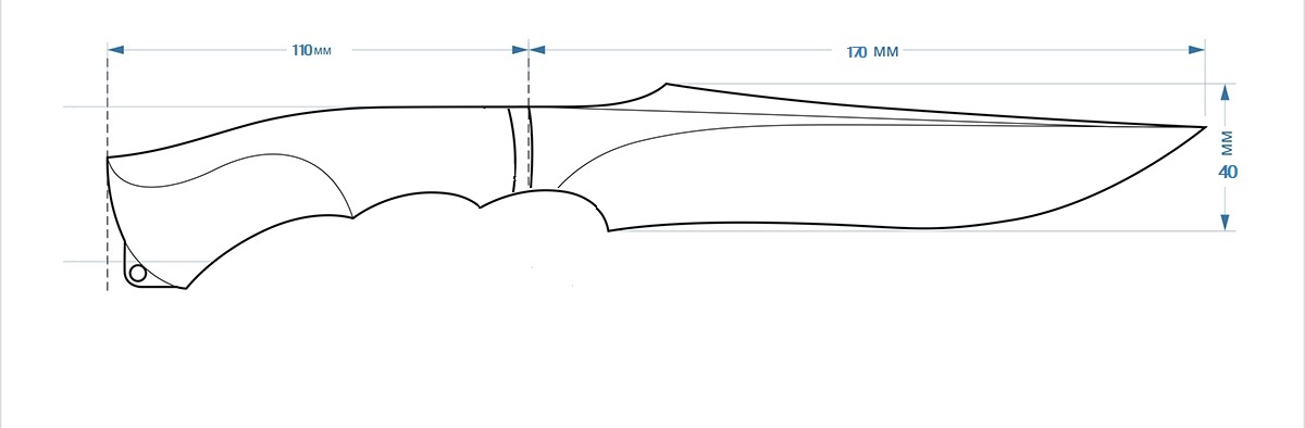 Чертежи клинков для ножей в натуральную величину