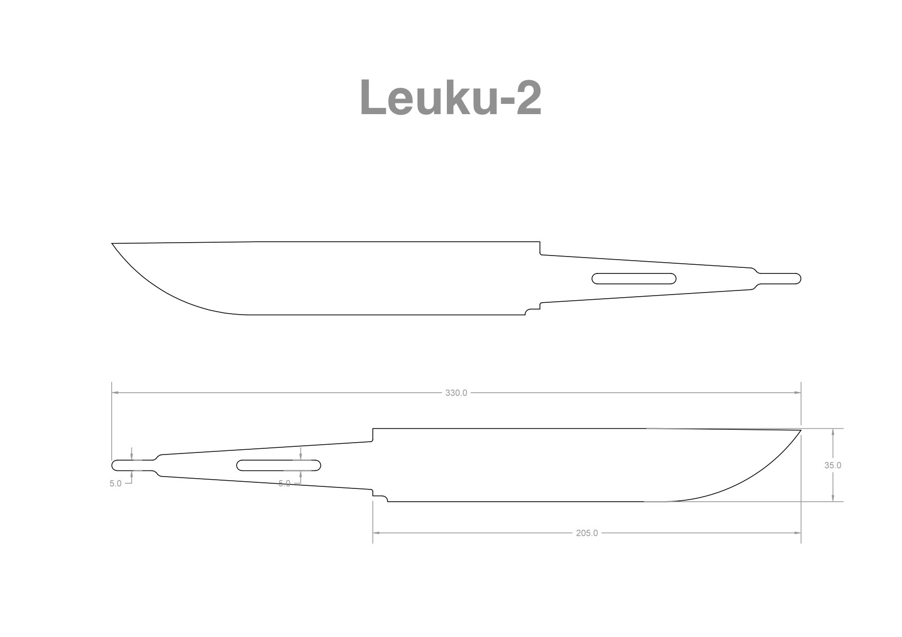 Леуку нож чертеж