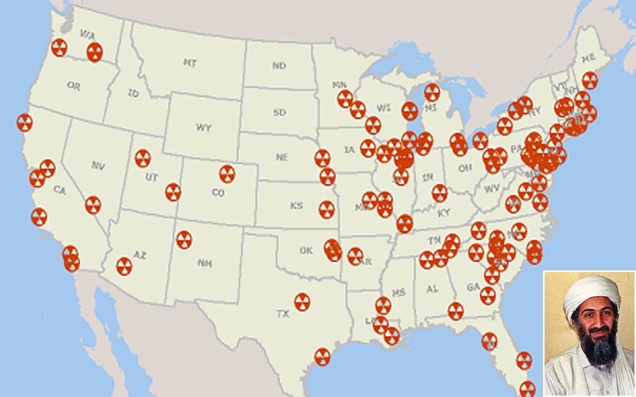 Атомные электростанции сша карта