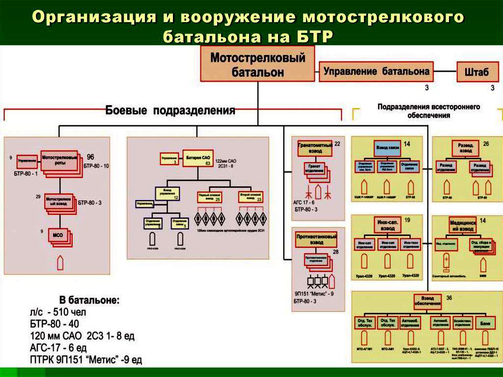 Техник подразделения. Организационно штатная структура МСБ на БТР. Организационно-штатная структура мотострелкового взвода на БТР. Штатная структура мотострелкового батальона вс РФ. Оргштатная структура МСБ на БТР.