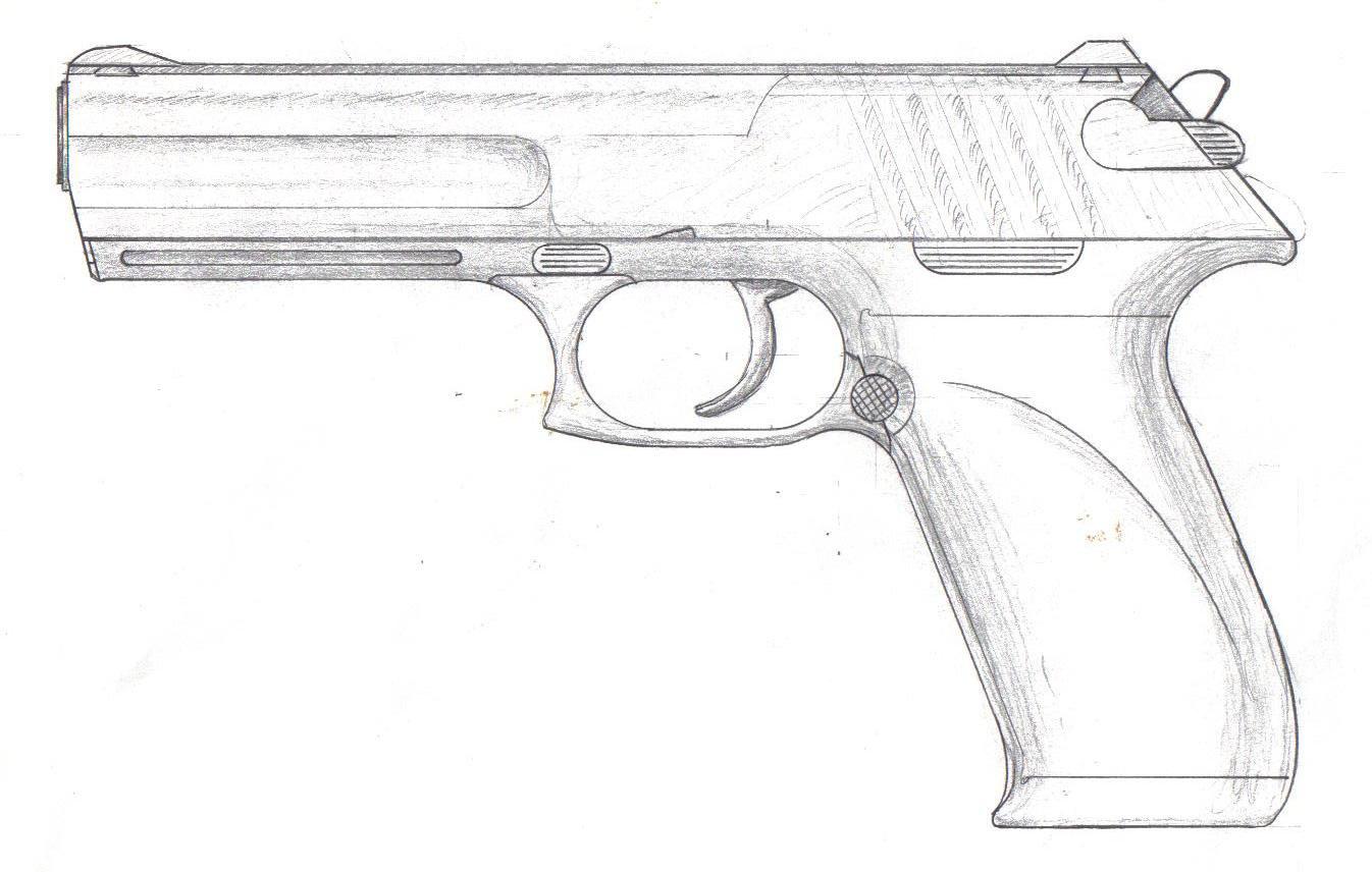 Рисунок пистолета. Пистолет сбоку рисунок. Нарисовать пистолет карандашом. Пистолет рисунок карандашом. Пистолет для срисовки карандашом.
