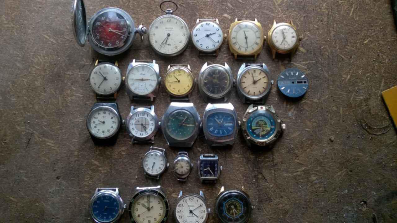 Коллекция наручных часов ссср