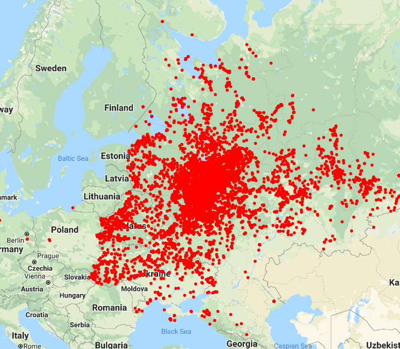 Church map. Карта православных церквей. Церковь на карте.